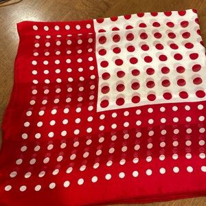 Carlisle red dotted scarf